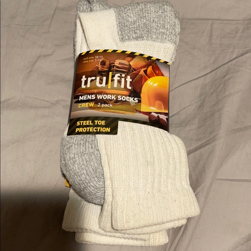 Men’s work socks 2 pack ( steel toe protection)